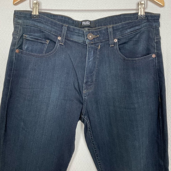 PAIGE Federal “Cellar” Dark Blue Luxury Jeans Mens 34 x 31 NWOT Straight Leg - Picture 3 of 7